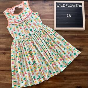 Wildflowers Daydream Believer Fruit Kabob Rylan Dress Green Pink Orange 14